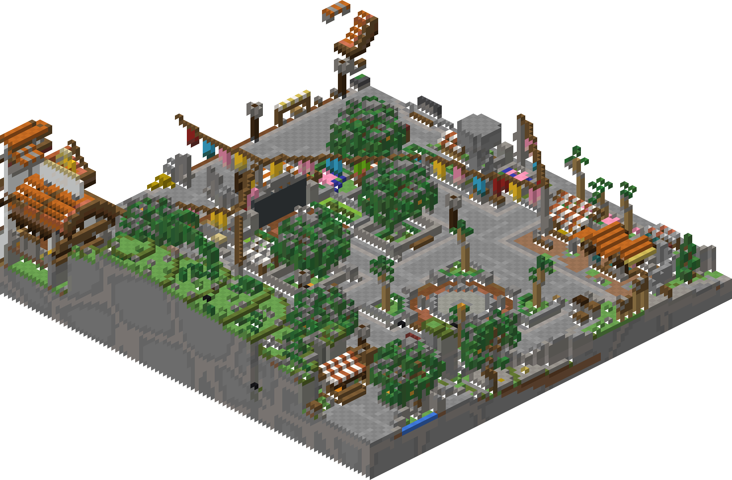 The Prism lobby, block by block